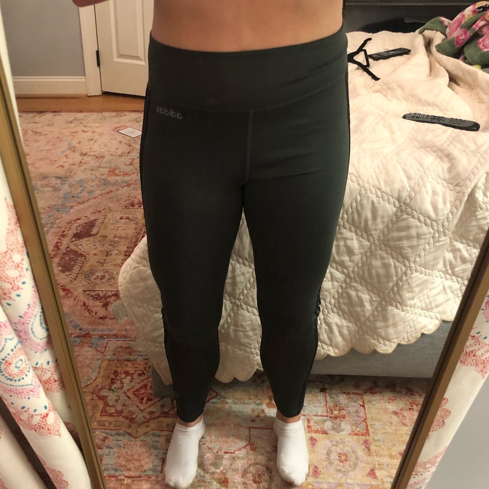 Green Adidas leggings